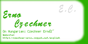 erno czechner business card